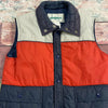 Vintage Alpine Ski Retro Color Block Orange Vest Snap Close Youth Size XL *
