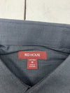 Red House Mens Dark Grey Long Sleeve Button Up Shirt Size Medium