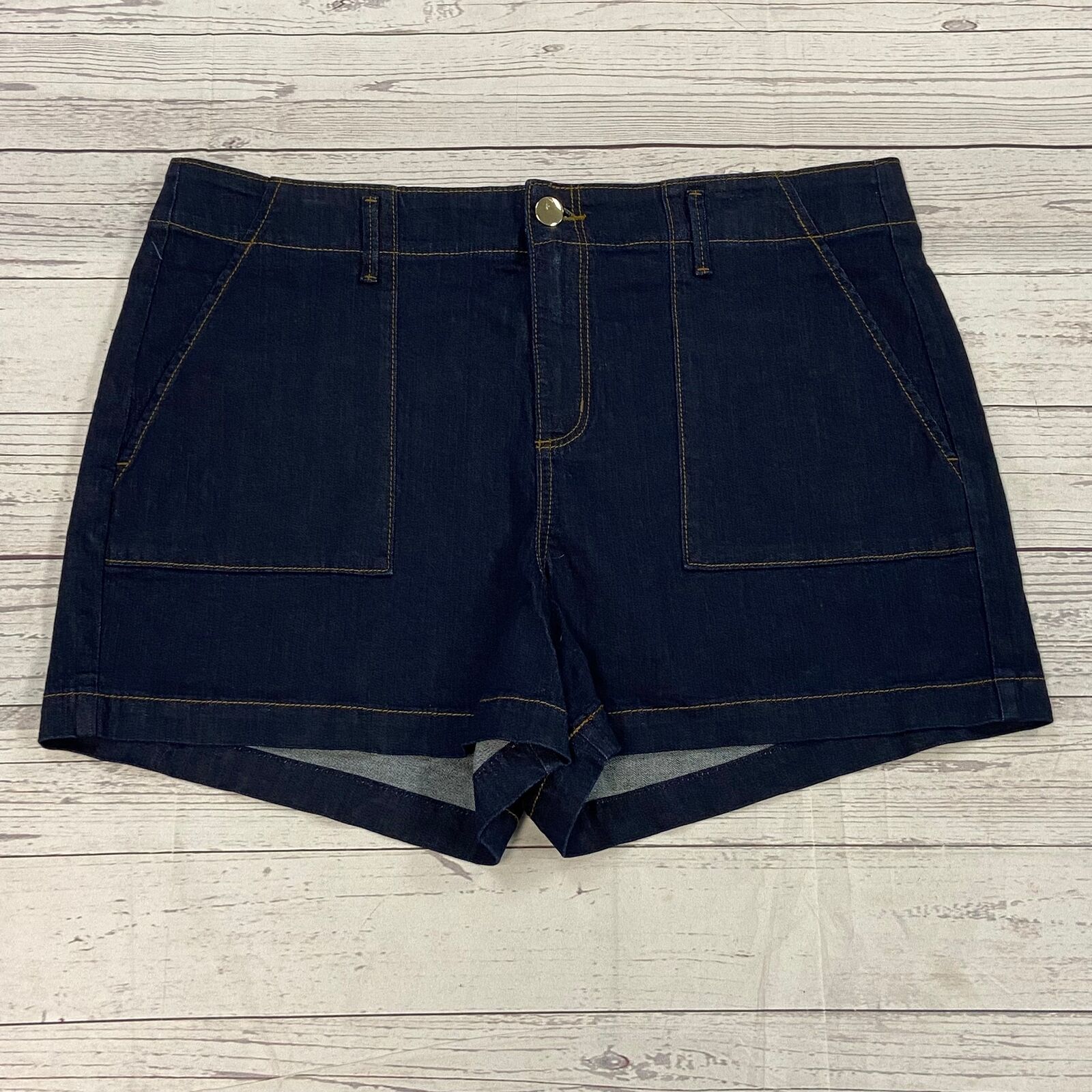 Loft Blue Denim Jean Shorts Women Size 14 / 32 NEW