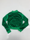Womens Green Textured Full Zip Jacket Size Small