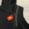 Nike Black Off-Center Zip Up Hooded Vest Women Size XL NEW