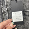 Risen Faded Black Denim Shacket Button Down With Pockets Womens Size 1XL NEW
