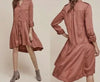 Anthropologie Holding Horses Mariona Burnt Red Buttoned Shirt Dress Size 4