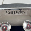 Cuff-Daddy Silver Roulette Wheel Cuff Links Mens New