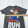 Super Mario Gray Graphic Short Sleeve T Shirt Youth Boys Size 4