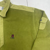 Vintage Fubu Green Fleece Corduroy Trim 1/2 Zip Sweater Mens Size Large