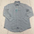 & Collar Blue Athletic Fit Long Sleeve Button Down Mens Size Medium