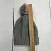 Capelli New York Gray Knit Cuffed Beanie W/ Pink/Gray Pom Pom Girls Size M/L
