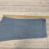 Express womens cropped wide leg super high rise blue jeans size 16