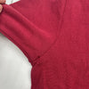 Vintage Salvatore Ferragamo Red Short Sleeve Pocket Front Sweater Tunic Women’s