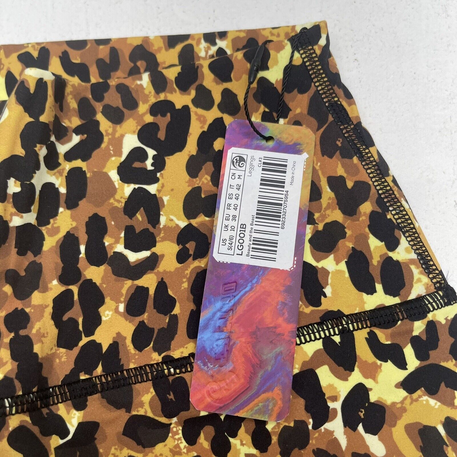 Liebergo Beauty & The Beast Leopard Print High Rise Leggings