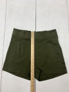 Womens Green Back Zip Shorts Size Large