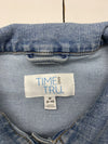 Time And Tru Girls Blue Denim Button Up Jacket Size Medium