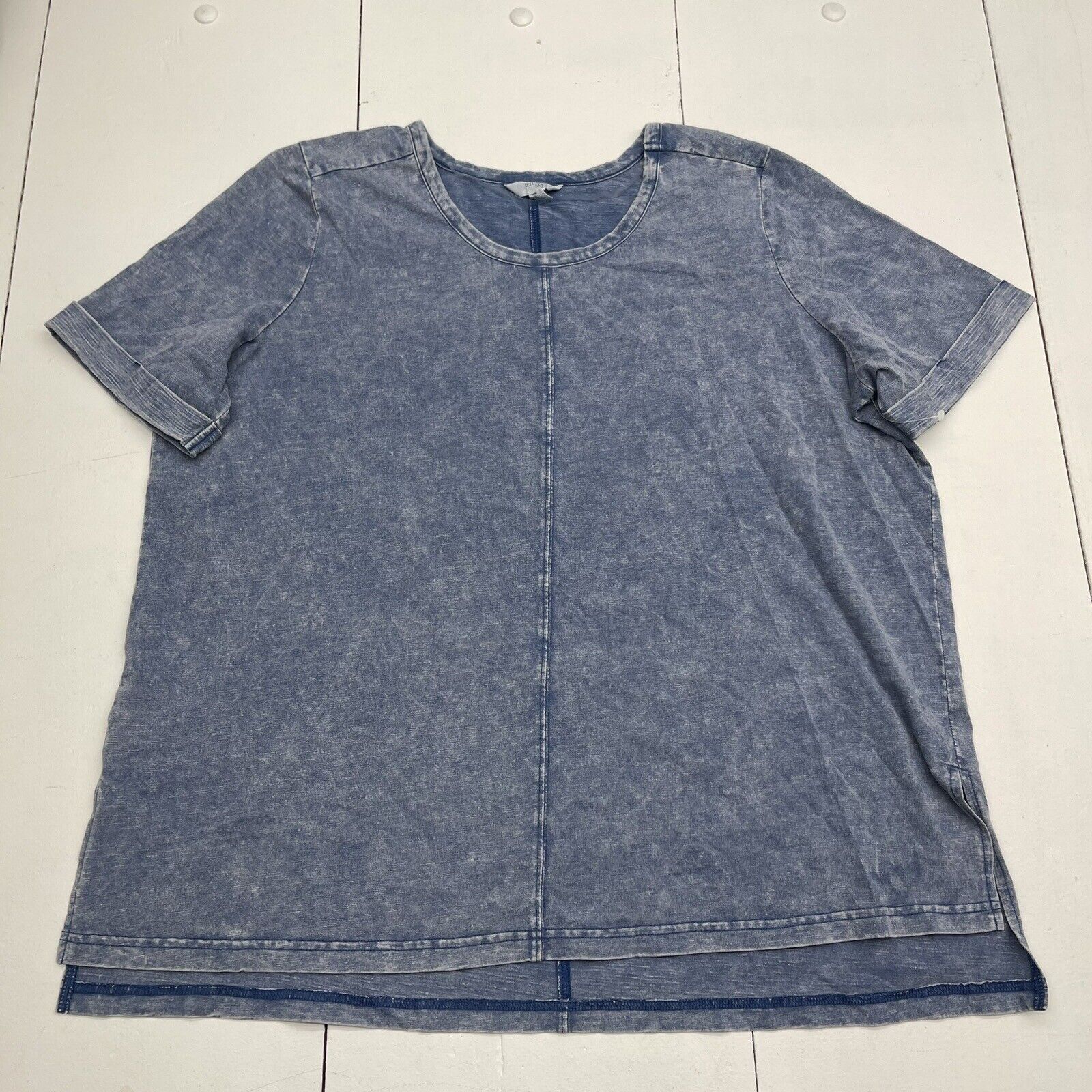 Terra & Sky Blue Mineral Wash Short Sleeve Tunic Women’s Size 1X