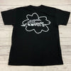 At The Moment A Collection About Flowers Black Graphic T-Shirt Adult Size L *
