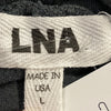 LNA Boutique Gray Cotton Tank Top Tunic Ripped Collar Hem Women Size L NEW