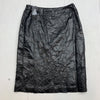 Lafayette 148 Womens Black Snakeskin print Long skirt Size 12