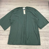 Eileen Fisher Green 3/4 Sleeve Kimono Cashmere Cardigan Sweater Women Size L / X