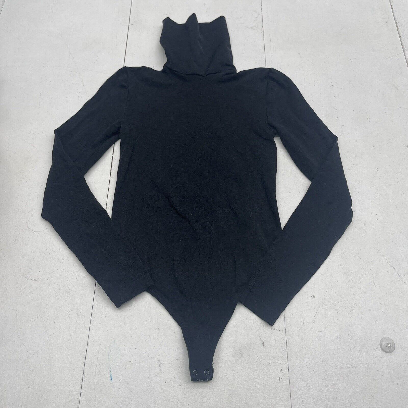 Wolford Black Turtleneck Long Sleeve String Bodysuit Women’s Size XS $195