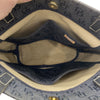 VINTAGE Dooney &amp; Bourke Drawstring Canvas Signature DB Bucket Leather Trim Bag*