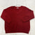Double Zero Red Knitted V-Neck Sweater Women's Size Large
