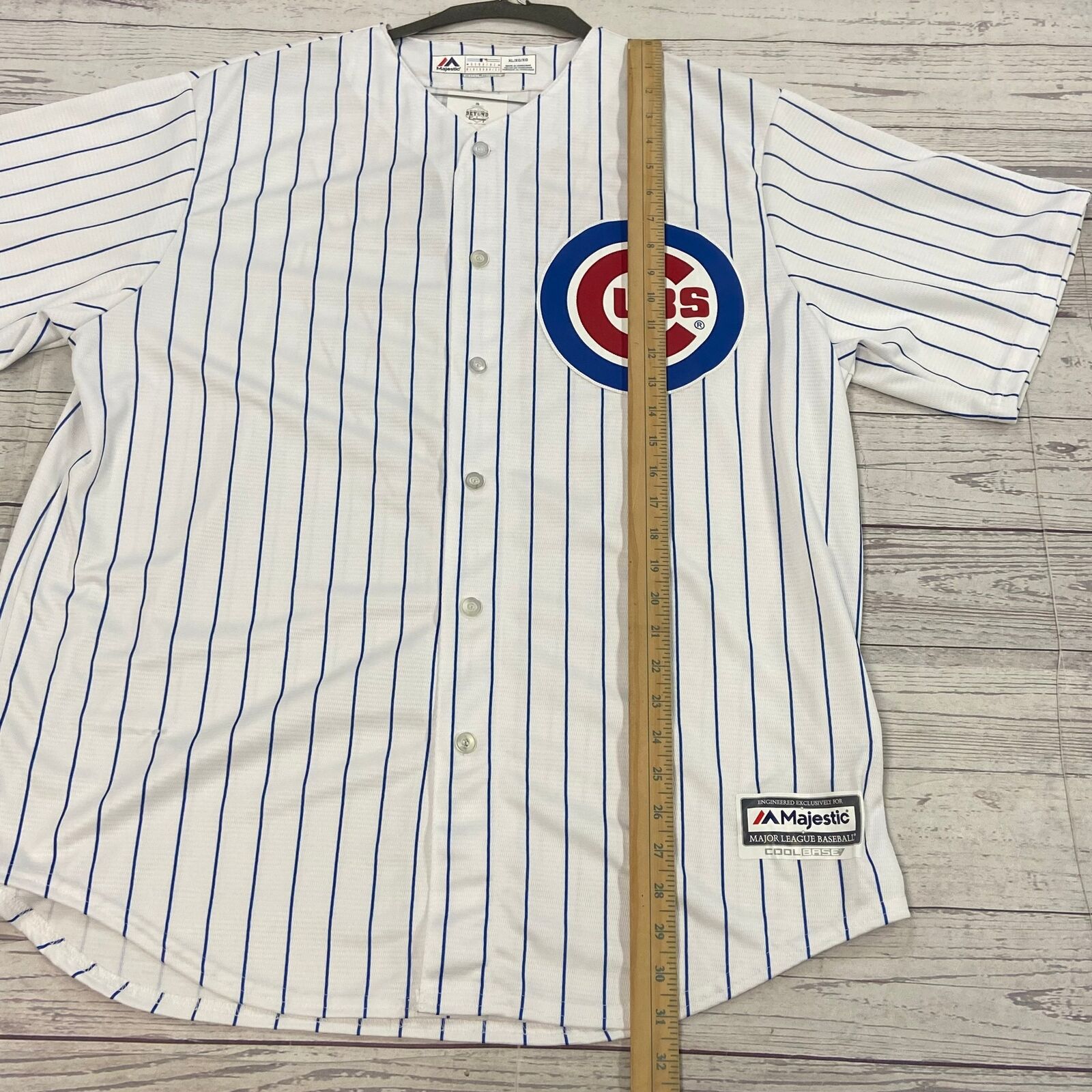 Vintage 80s 90s Chicago Cubs MLB Baseball Medium Blue Majestic Jersey Shirt