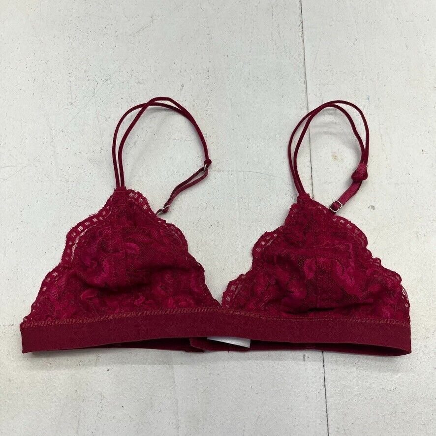 Shein Burgundy Lace Bralette Women's Size Small NEW