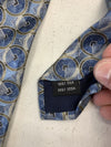 Stafford Mens Blue Silver Circle Print Neck Tie