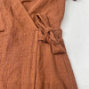 Madewell Texture &amp; Thread Short Sleeve Side Tie Dress Orange Women’s Size XS