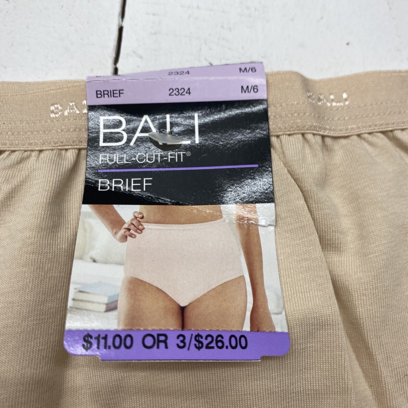 Bali Designs Womens Full-Cut-Fit Stretch Cotton Brief(2324)-Soft Taupe-7 at   Women's Clothing store
