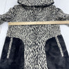 Cinzia Rocca Leopard Print Hooded Hidden Snap Button Coat Women’s Size 4