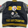 Black Yellow School Letterman Jacket Customize Embroidered, Patches Boys Size XS
