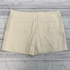 Loft Cream Double Button Riviera Shorts with Side Zip Women Size 10 NEW