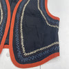 Double D Ranch Black Woven Stitched Open Front Vest Women’s Size Large