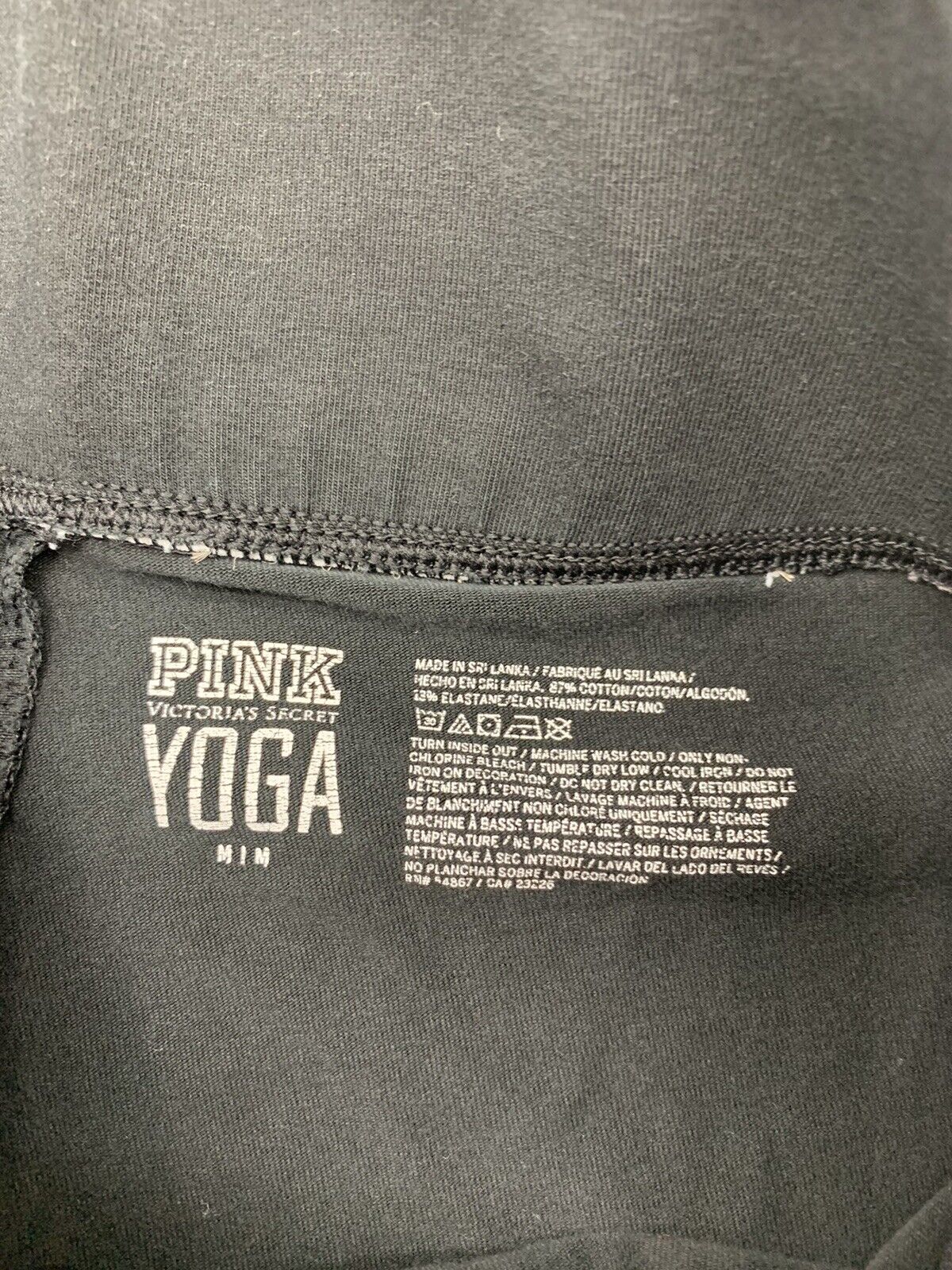 Victorias Secret Pink Womens Black Yoga Pants Size Medium - beyond exchange