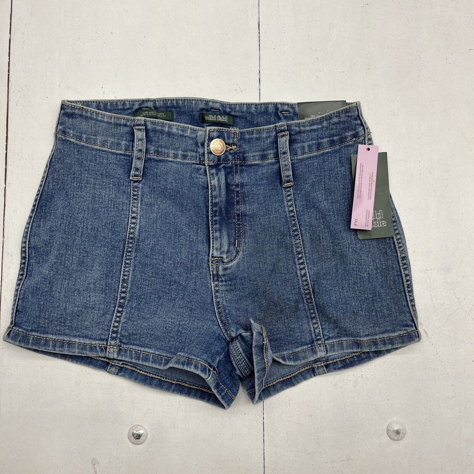 Wild Fable Blue Super High Rise Jean Shorts Women's Size 4 NEW - beyond  exchange