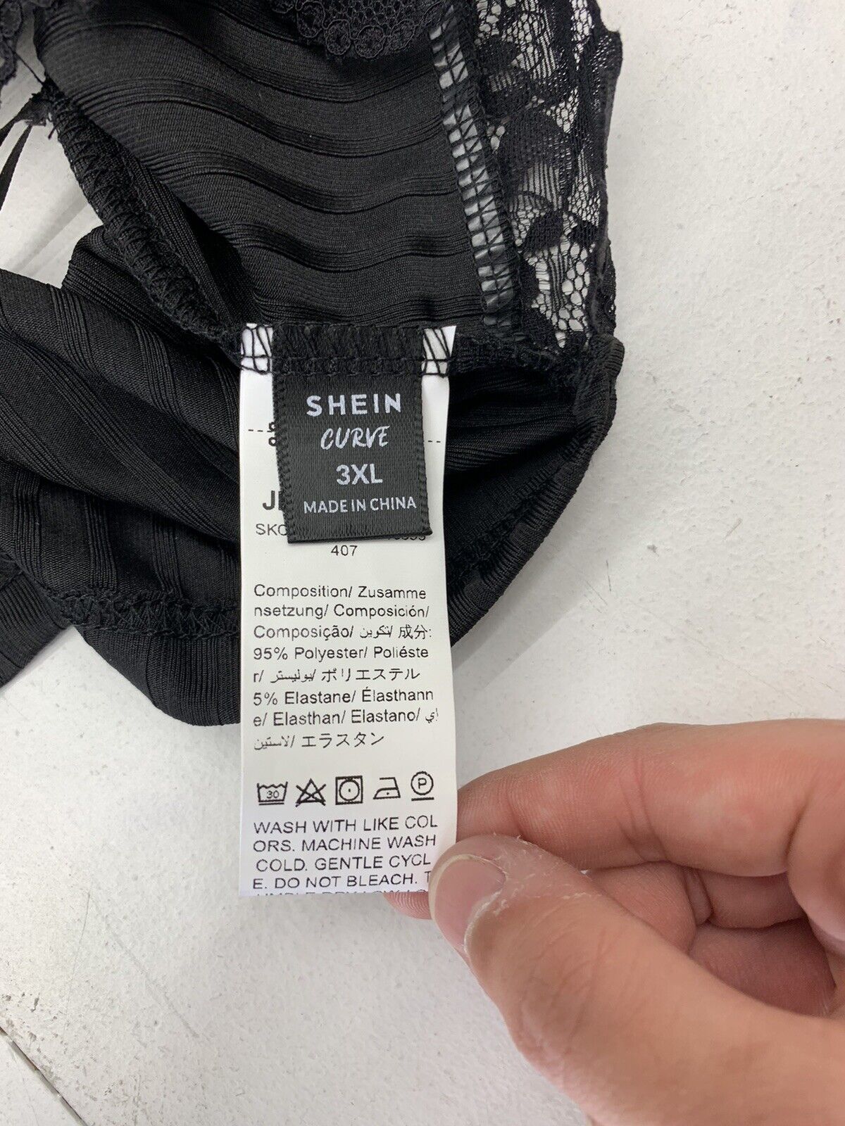 Shein Womens Black Lace Bralette Size 3XL - beyond exchange