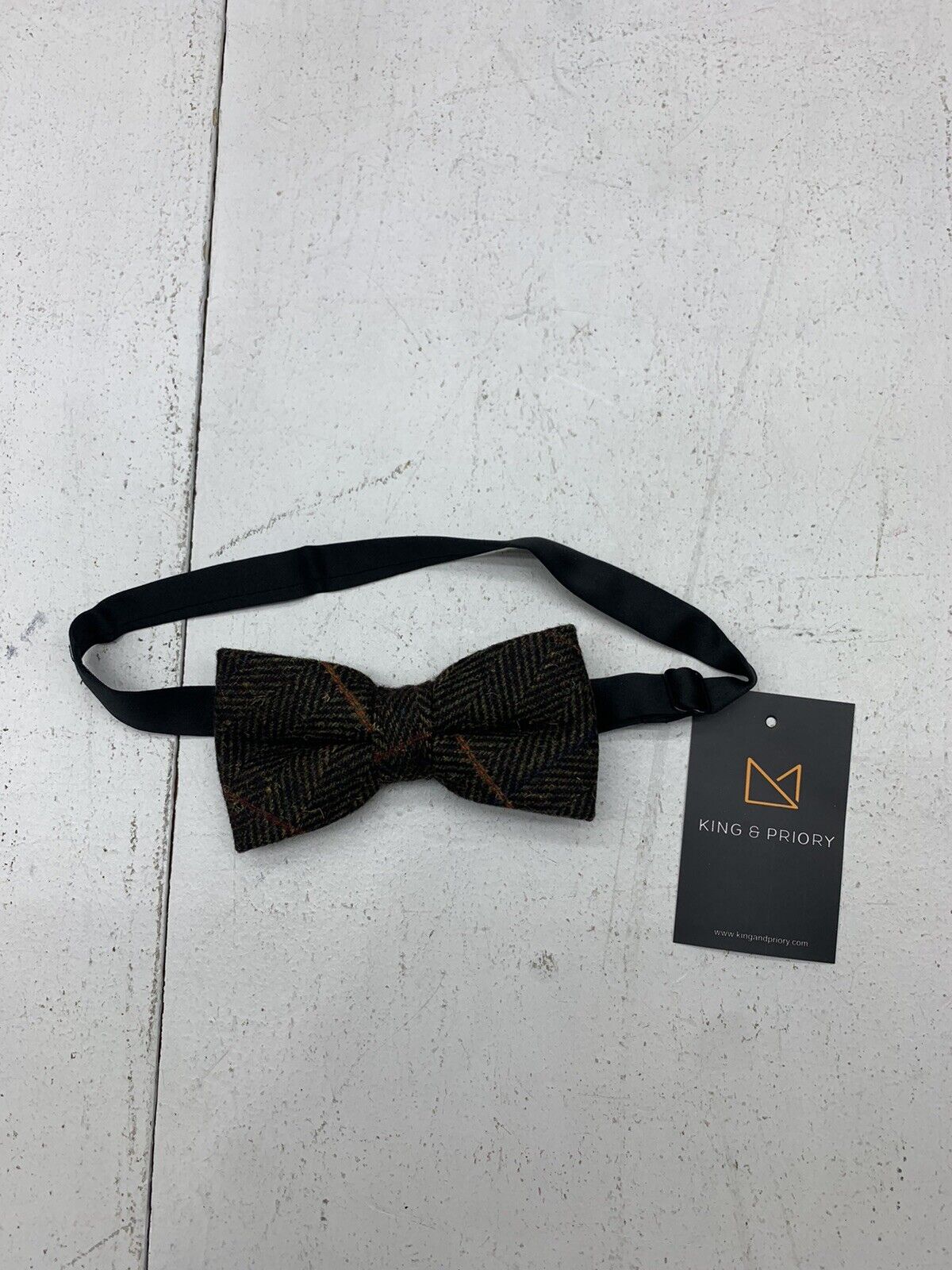 King & Priory Mens Multicolor Brown Bow tie One Size