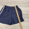 Vintage Nike Blue Active Athletic Shorts Pockets &amp; Side Vent Zipper Women Size 2