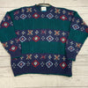 Vintage Woolrich Multicolor Knit Dad Sweater Men Size XL