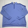 Adidas Golf Blue Quarter Zip Up Pullover Sweater Mens Size 2XL *