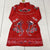 Chika Bell Red Traditional Mandarin Embroidered Dress Girls Size 4 NEW