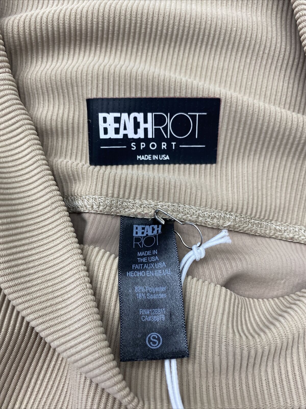 Beach Riot Ribbed Ayla Taupe Leggings Womens Size Small New - beyond  exchange