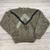 Vintage Saturdays Beige Earth Tones Knit Dad Sweater Men Size M 1989