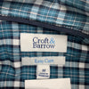 Croft And Barrow Mens Blue Plaid Long Sleeve Button Up Size Medium