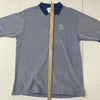 CSA Vintage Mens Blue Striped Kansas City Royals Polo Short Sleeve Size Large