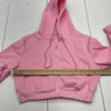 Shein Pink Crop Hooded Zip Up Jacket Women’s Size Medium New