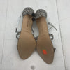 manolo blahnik womens grey animal print heels size 10