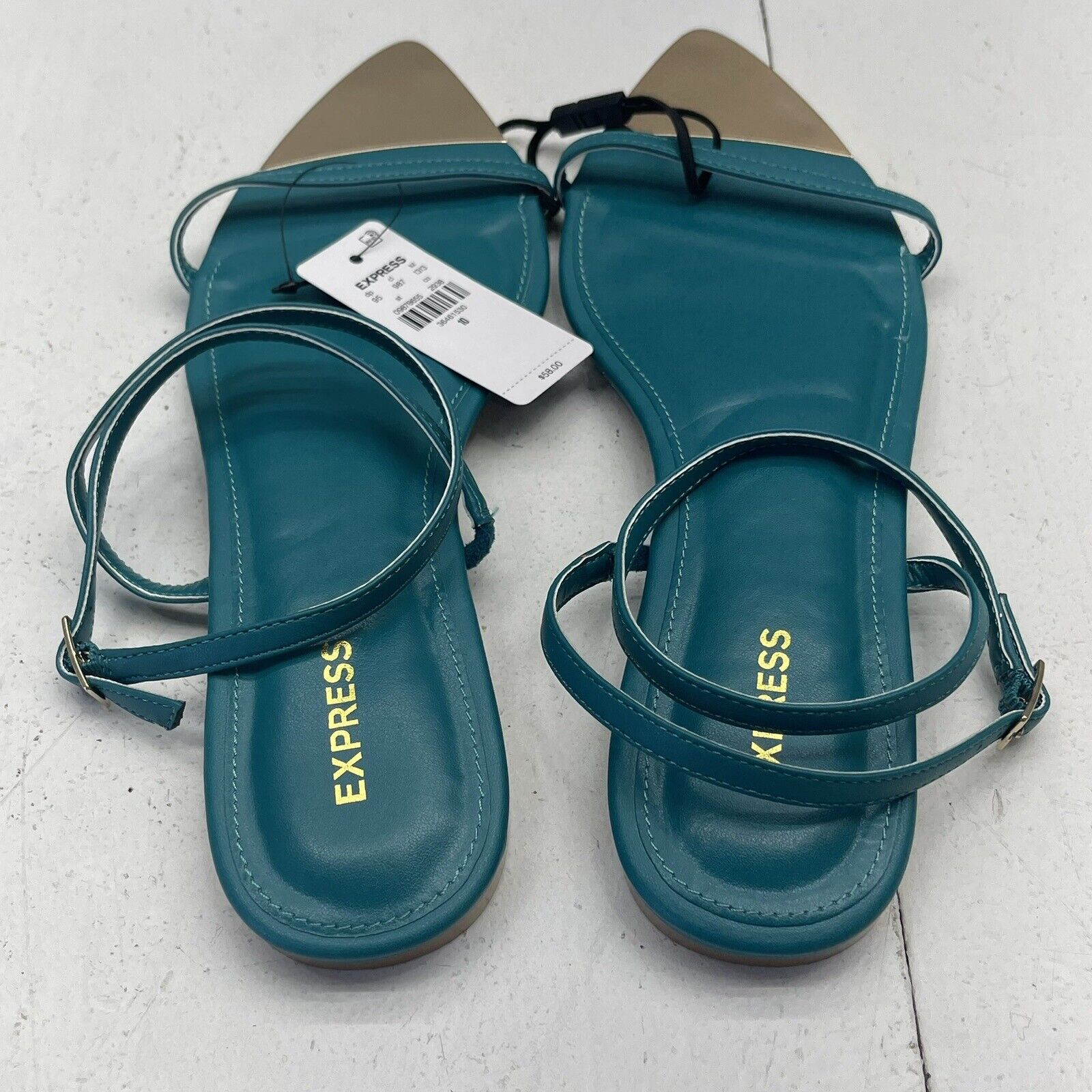 Hermes Santorini Flat Sandals Women Fantaisie Botanique Calfskin In Blue