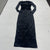Ronny Kobo Normella Black Crushed Velvet Cut Out MIDI Dress Women’s XS $448